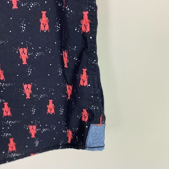 #157 GOOD VIBES slim fit lobster print button down - Picture 6 of 10